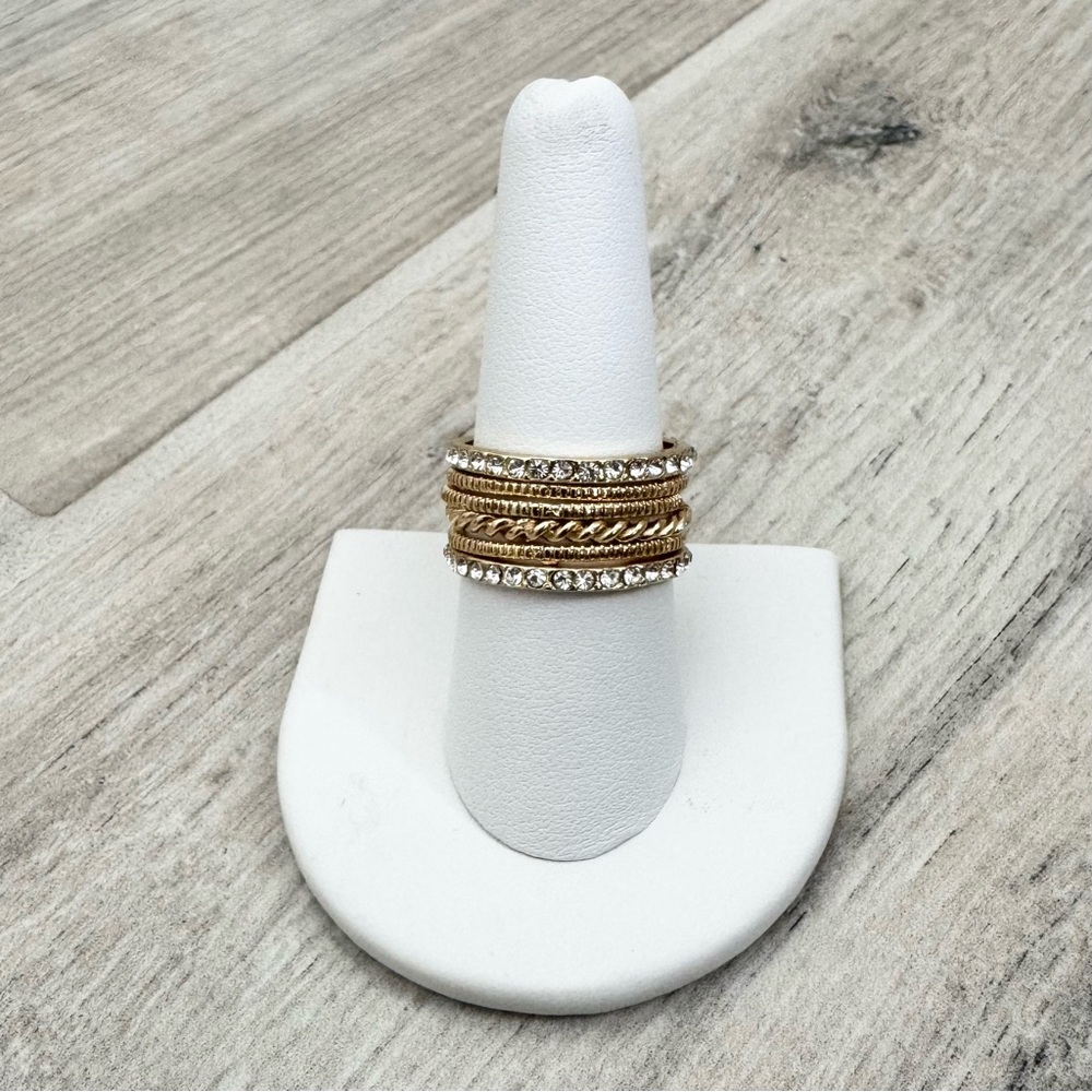 Gold Stackable Rings - Picture 3 of 5
